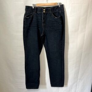 Lane Bryant High rise straight with tighter tummy technology dark wash size 18